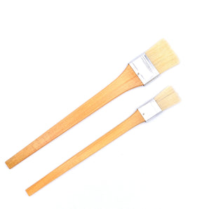 White Hog Spalter Brush with Long Handle and Hanging Hole