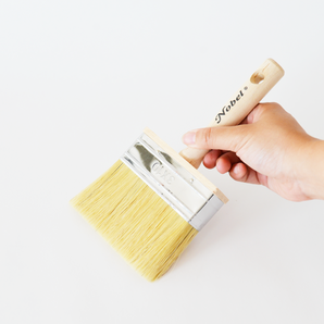 Large White Hog Bristle Decorator's Brush - Flat 4" Length x 1.2" Width