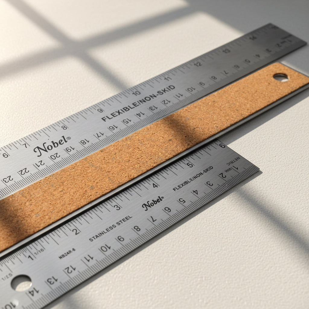 Machinist Steel Ruler with Cork Backing for Drafting – Nobel