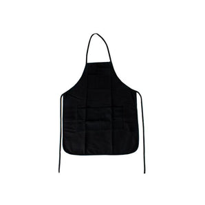 100% Cotton Black Apron With Pockets