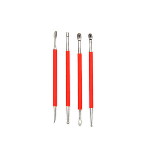 Outils de gravure/gaufrage double face en acier inoxydable - Ensemble de 4