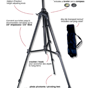 Portable Steel Field Tripod Easel + Travelling Bag