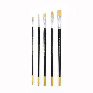 Nobel Korean Synthetic Hair Long Handle Brush - Set of 5