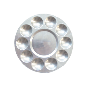 Aluminum Palette, with 10 Wells - 6.5" Diameter