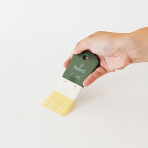 Pocket - White Hog Bristle Spalter Brush with Flat Handle