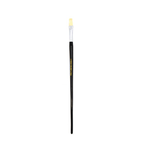 Eterna Noir - Flat White Hog Bristle Brush with Black Long Handle