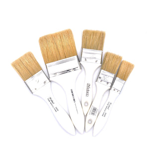 White Bristle Decorator's Brush with White Handle