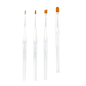 Synthetic Hair Brush for with Transparent Short Handle