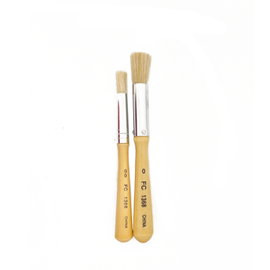 Pocket Hog Bristle Brush with Short Handle - Stencil