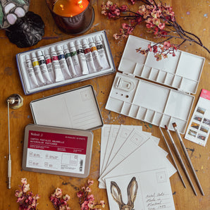 Inktober 2025 - 30 Days of Watercolor Postcards Bundle