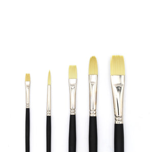 Nobel Korean Synthetic Hair Long Handle Brush - Set of 5