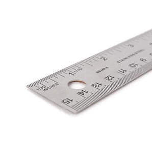 Nobel Machinist Steel Ruler with Cork Backing for Drafting