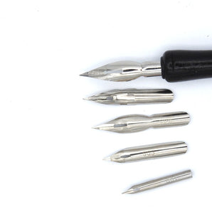 Manga Pen Set Of 5 Nibs and Ink Bottle