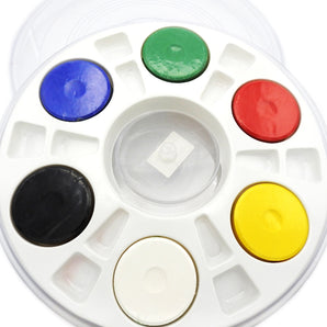 Tempera Paint Block - Set of 6 With Palette And Lock Box Cover