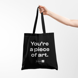 Nobel Branded "You're a piece of art" Tote Bag