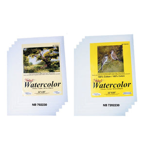 Bloc de papier aquarelle 100 % coton, 22" x 30", fabriqué en Hollande, 300 g/m², 5 feuilles