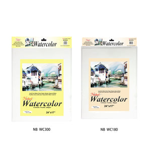 Watercolor Paper, 12 Sheets (Natural White) - 17 x 24"