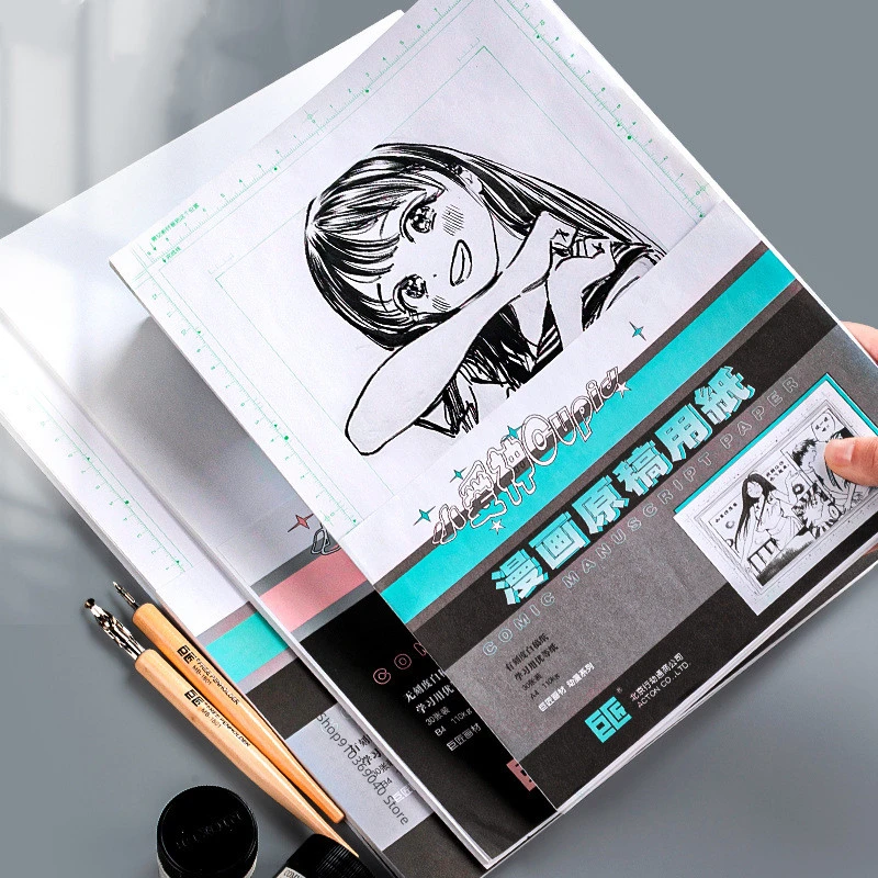Comic Paper Types Comic Manuscript Paper with Scale - A4, 30 Sheets – Nobel