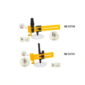Coupe-boussole avec lame de 5 mm (coupe de 10 mm à 150 mm) + 2 lames de rechange pour couper du papier, des films, du cuir, du vinyle, du caoutchouc, etc.