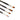 Aquaflex - Golden Synthetic Hair Brush with Long Handle - Set of 4 Bushes (Round, Bright, Filbert)