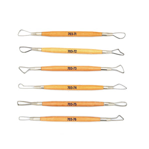 Heavy Duty Double-End Ribboned Modelling Tools - Set of 6, 8"