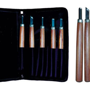 Professional Quality Wood Carving Knives and Case - Set Of 5