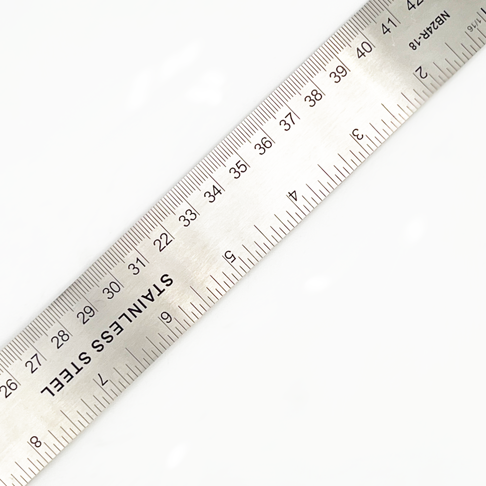 Nickel Ruler Steel Ruler with Cork Backing - 24