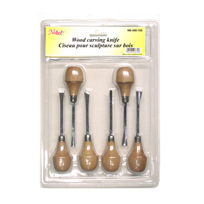 Carving Chisel, Palm-Grip - Set Of 6